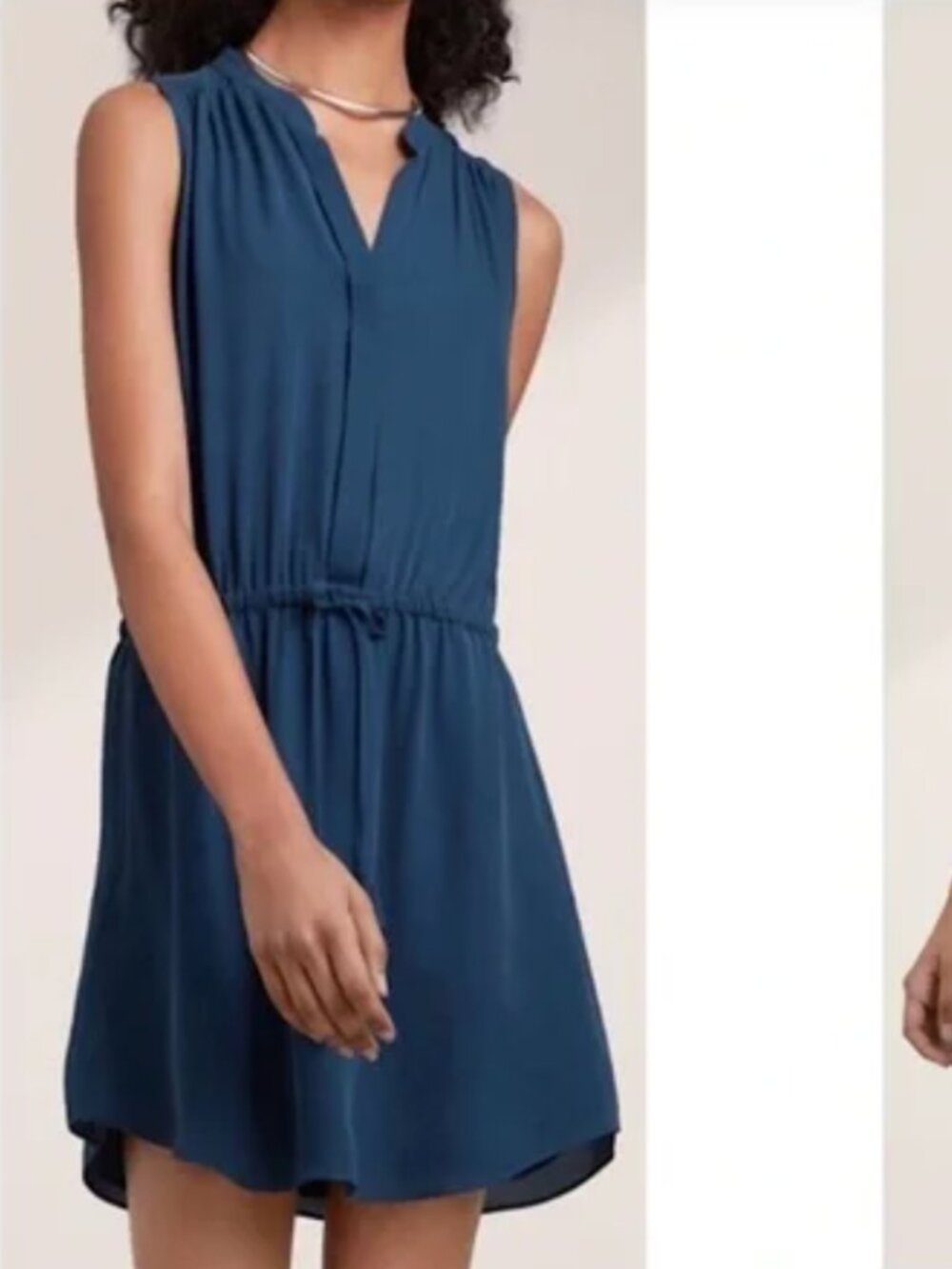 Aritzia Babaton Benedict 100% Silk Mini Dress - Royal Blue - Size Small - Picture 3 of 4